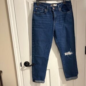 Signature by Levi Strauss Dark Blue Cropped Jeans
